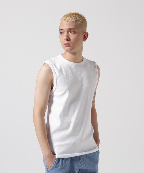AVIREX(アヴィレックス)の「《DAILY/デイリー》RIB NOSLEEVE T-SHIRT / デイリーウェア リブ ノースリーブ Tシャツ / AVIREX / アヴィレックス(Tシャツ/カットソー・メンズ・ホワイト/ブラック/グレー/オリーブ/ロイヤルブルー/チャコール・X-LARGE/LARGE/MEDIUM/SMALL)」の15枚目の写真