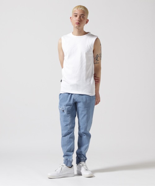 AVIREX(アヴィレックス)の「《DAILY/デイリー》RIB NOSLEEVE T-SHIRT / デイリーウェア リブ ノースリーブ Tシャツ / AVIREX / アヴィレックス(Tシャツ/カットソー・メンズ・ホワイト/ブラック/グレー/オリーブ/ロイヤルブルー/チャコール・X-LARGE/LARGE/MEDIUM/SMALL)」の16枚目の写真