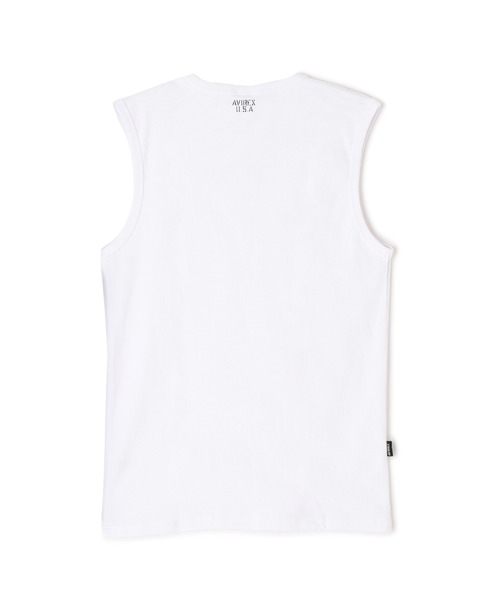 AVIREX(アヴィレックス)の「《DAILY/デイリー》RIB NOSLEEVE T-SHIRT / デイリーウェア リブ ノースリーブ Tシャツ / AVIREX / アヴィレックス(Tシャツ/カットソー・メンズ・ホワイト/ブラック/グレー/オリーブ/ロイヤルブルー/チャコール・X-LARGE/LARGE/MEDIUM/SMALL)」の18枚目の写真