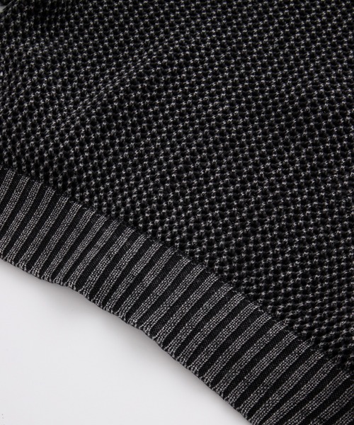 【Spielio】ヴィンテージライクメッシュニットパーカー Spielio】Vintage like mesh knit hoodie/ヴィンテージライク