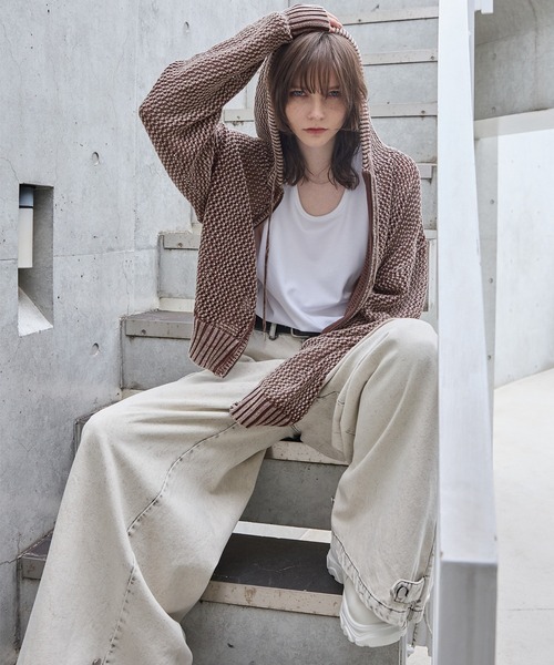 Spielio（シュピーリオ）の「【Spielio】Vintage like mesh knit