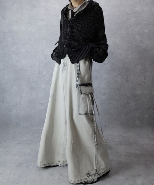 Spielio ヴィンテージライクメッシュニットパーカー Spielio】Vintage like mesh knit hoodie/ヴィンテージライク