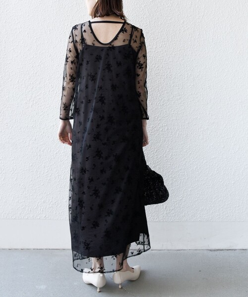 結婚式・パーティ〉kaene:フロッキー レース × サテン 2WAY