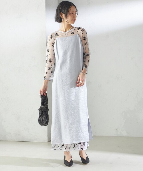 結婚式・パーティ〉kaene:フロッキー レース × サテン 2WAY