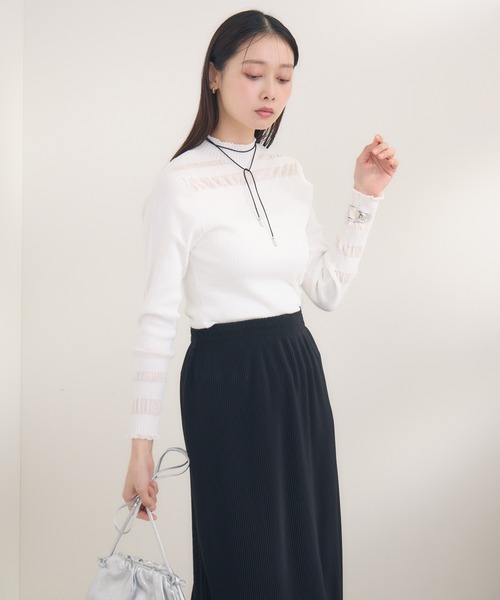 KATHARINE ROSS(キャサリンロス)の「【Pillini/ピリーニ】シアボーダーニットプルオーバー(Tシャツ/カットソー・レディース・グリーン/チャコールグレー/オフホワイト・MEDIUM)」の21枚目の写真