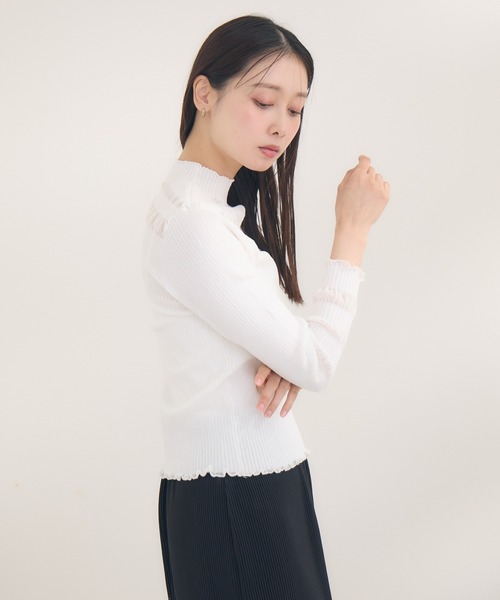 KATHARINE ROSS(キャサリンロス)の「【Pillini/ピリーニ】シアボーダーニットプルオーバー(Tシャツ/カットソー・レディース・グリーン/チャコールグレー/オフホワイト・MEDIUM)」の16枚目の写真