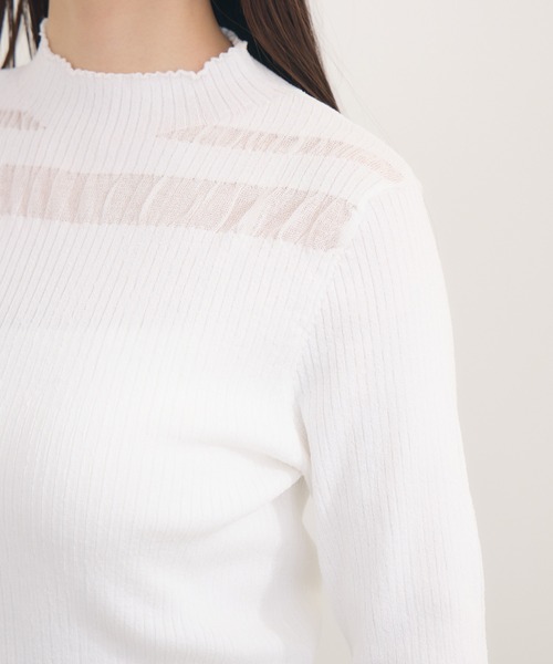 KATHARINE ROSS(キャサリンロス)の「【Pillini/ピリーニ】シアボーダーニットプルオーバー(Tシャツ/カットソー・レディース・グリーン/チャコールグレー/オフホワイト・MEDIUM)」の9枚目の写真