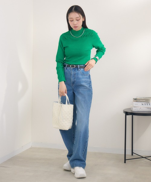 KATHARINE ROSS(キャサリンロス)の「【Pillini/ピリーニ】シアボーダーニットプルオーバー(Tシャツ/カットソー・レディース・グリーン/チャコールグレー/オフホワイト・MEDIUM)」の5枚目の写真