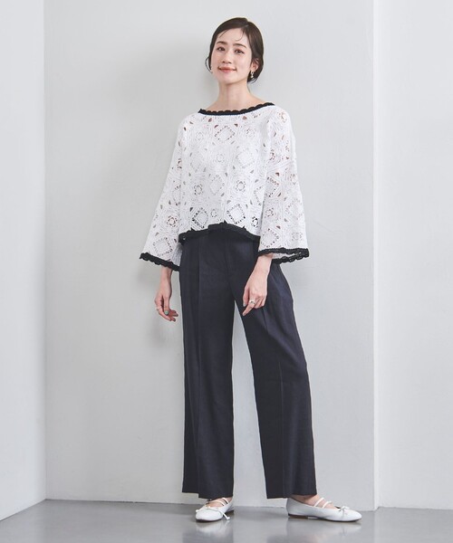 お値下げ中‼️ユナイテッドアローズクロッシー エンブロイダリー ノースリーブニット UNITED ARROWS（ユナイテッドアローズ）の「クロシェ風 エン