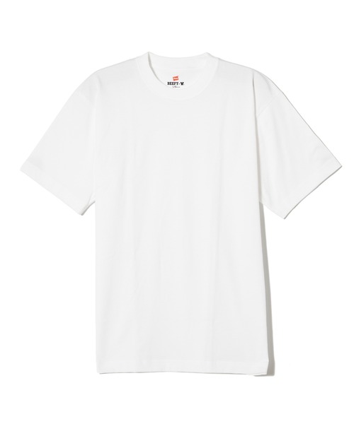 JUGLANS(ユグランス)の「【Hanes/ヘインズ】H5180 ”BEEFY-T” SHORT SLEEVE T-SHIRT/ビーフィー/Tシャツ(Tシャツ/カットソー・メンズ・ブラック/ホワイト/ライトイエロー/ピンク/ライトブルー/ライトオレンジ系・S/M/L/XL)」の1枚目の写真