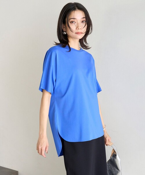 UNFILO(アンフィーロ)の「BEAUTY FORM-T フォルムTシャツ(Tシャツ/カットソー・レディース・ホワイト系/グレー系/ネイビー系/ベージュ系/ブラック系/ブルー系/黄緑系・SMALL/MEDIUM/LARGE)」の7枚目の写真