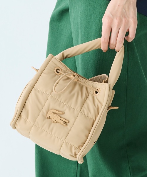 LACOSTE キルティングショルダーバッグ グリーン LACOSTE（ラコステ）の「ナイリア キルティングバケット