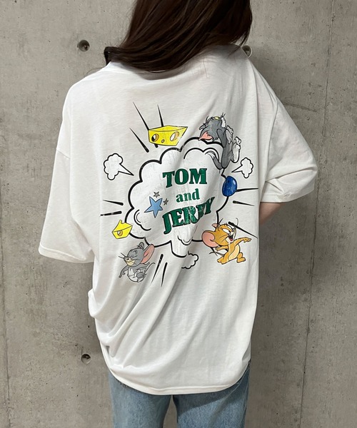 GLAMOROUS JANE(グラマラスジェーン)の「TOM&JERRYプリントTシャツ(Tシャツ/カットソー・レディース・オフホワイト/ブラック/グリーン・FREE)」の19枚目の写真