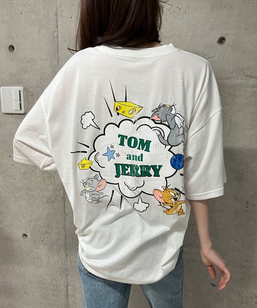 GLAMOROUS JANE(グラマラスジェーン)の「TOM&JERRYプリントTシャツ(Tシャツ/カットソー・レディース・オフホワイト/ブラック/グリーン・FREE)」の18枚目の写真