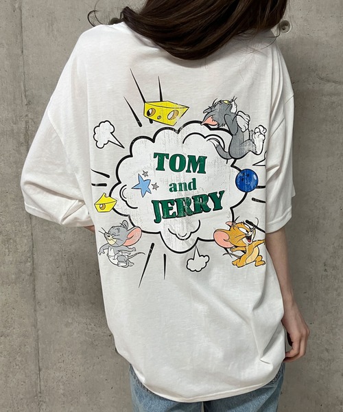 GLAMOROUS JANE(グラマラスジェーン)の「TOM&JERRYプリントTシャツ(Tシャツ/カットソー・レディース・オフホワイト/ブラック/グリーン・FREE)」の17枚目の写真