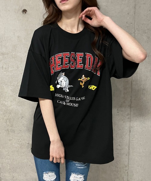GLAMOROUS JANE(グラマラスジェーン)の「TOM&JERRYプリントTシャツ(Tシャツ/カットソー・レディース・オフホワイト/ブラック/グリーン・FREE)」の16枚目の写真