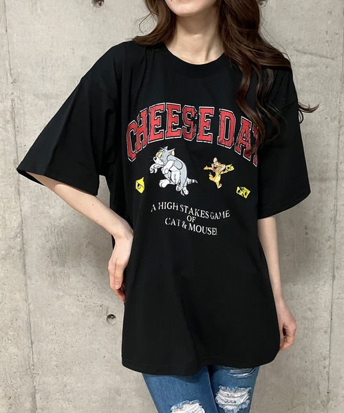 GLAMOROUS JANE(グラマラスジェーン)の「TOM&JERRYプリントTシャツ(Tシャツ/カットソー・レディース・オフホワイト/ブラック/グリーン・FREE)」の15枚目の写真