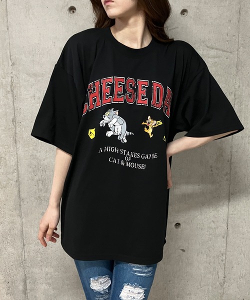 GLAMOROUS JANE(グラマラスジェーン)の「TOM&JERRYプリントTシャツ(Tシャツ/カットソー・レディース・オフホワイト/ブラック/グリーン・FREE)」の14枚目の写真
