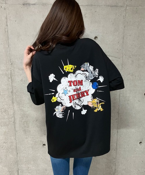 GLAMOROUS JANE(グラマラスジェーン)の「TOM&JERRYプリントTシャツ(Tシャツ/カットソー・レディース・オフホワイト/ブラック/グリーン・FREE)」の12枚目の写真