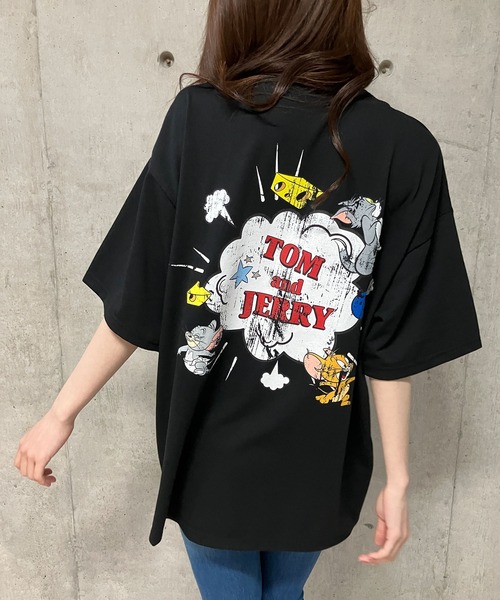 GLAMOROUS JANE(グラマラスジェーン)の「TOM&JERRYプリントTシャツ(Tシャツ/カットソー・レディース・オフホワイト/ブラック/グリーン・FREE)」の11枚目の写真