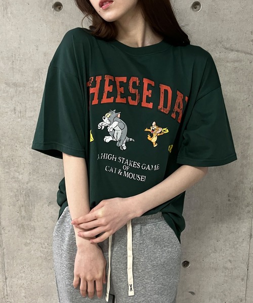 GLAMOROUS JANE(グラマラスジェーン)の「TOM&JERRYプリントTシャツ(Tシャツ/カットソー・レディース・オフホワイト/ブラック/グリーン・FREE)」の10枚目の写真