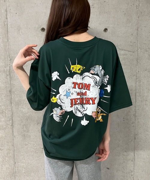 GLAMOROUS JANE(グラマラスジェーン)の「TOM&JERRYプリントTシャツ(Tシャツ/カットソー・レディース・オフホワイト/ブラック/グリーン・FREE)」の6枚目の写真