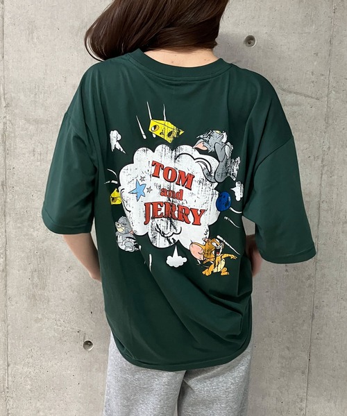 GLAMOROUS JANE(グラマラスジェーン)の「TOM&JERRYプリントTシャツ(Tシャツ/カットソー・レディース・オフホワイト/ブラック/グリーン・FREE)」の5枚目の写真