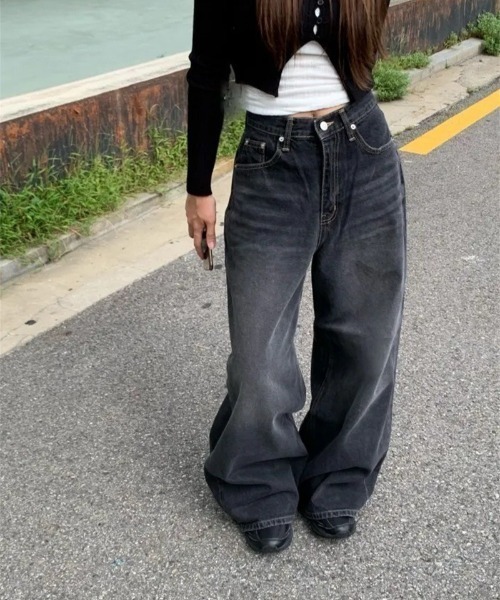 UP START（アップスタート）の「【LAMPOON】ヒップリボンデニムパンツ（デニムパンツ・レディース・ブラック・LARGE/MEDIUM/SMALL）」の4枚目の写真