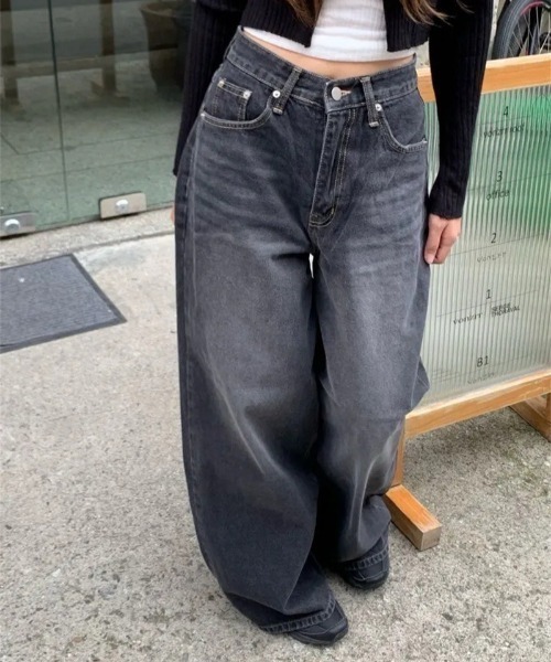 UP START（アップスタート）の「【LAMPOON】ヒップリボンデニムパンツ（デニムパンツ・レディース・ブラック・LARGE/MEDIUM/SMALL）」の5枚目の写真