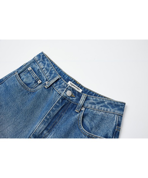 tageechita（タジチタ）の「【tageechita】水流ウォッシュ ワイドストレート デニムパンツ（デニムパンツ・レディース・インディゴブルー・XS/S/M/L）」の5枚目の写真