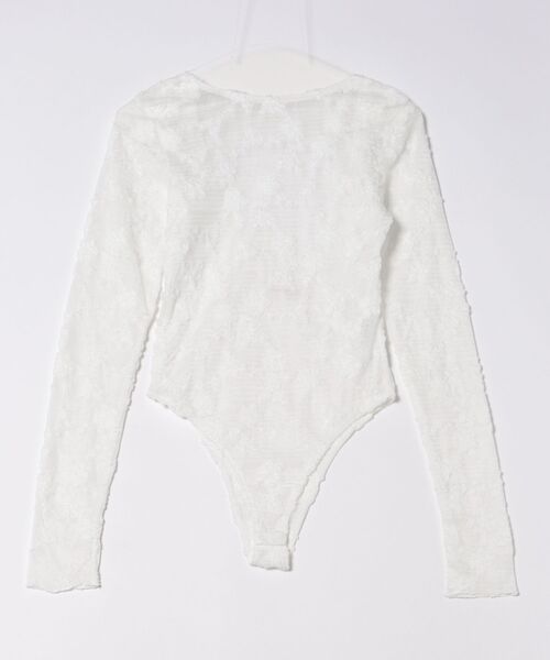 HONEY MI HONEY(ハニーミーハニー)の「molle embroidery lace body suit(Tシャツ/カットソー・レディース・オフホワイト/ホワイト/ブラック・FREE)」の10枚目の写真