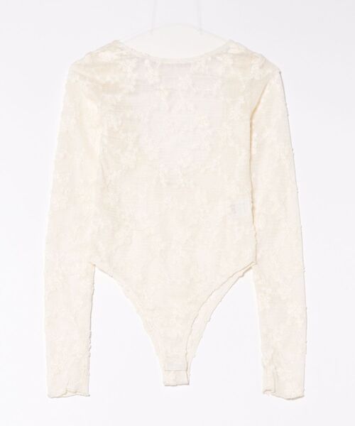 HONEY MI HONEY(ハニーミーハニー)の「molle embroidery lace body suit(Tシャツ/カットソー・レディース・オフホワイト/ホワイト/ブラック・FREE)」の11枚目の写真