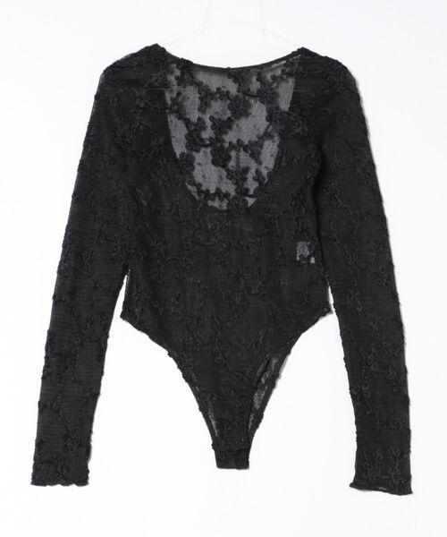 HONEY MI HONEY(ハニーミーハニー)の「molle embroidery lace body suit(Tシャツ/カットソー・レディース・オフホワイト/ホワイト/ブラック・FREE)」の12枚目の写真
