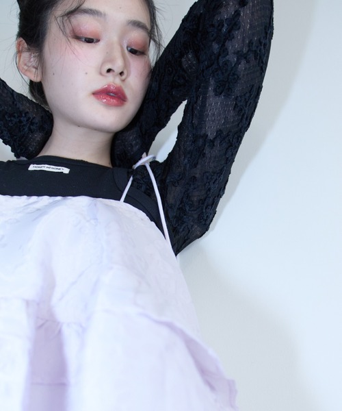 HONEY MI HONEY(ハニーミーハニー)の「molle embroidery lace body suit(Tシャツ/カットソー・レディース・オフホワイト/ホワイト/ブラック・FREE)」の16枚目の写真