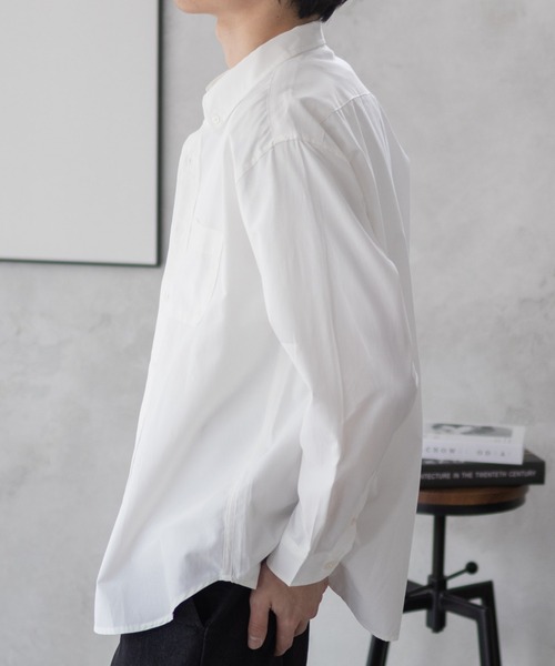 NAVY（ネイビー）の「NAVY ブロードボタンダウンシャツ（シャツ/ブラウス・メンズ・サックスブルー/ホワイト/ライトグレー/ネイビー・M/L/XL）」の10枚目の写真