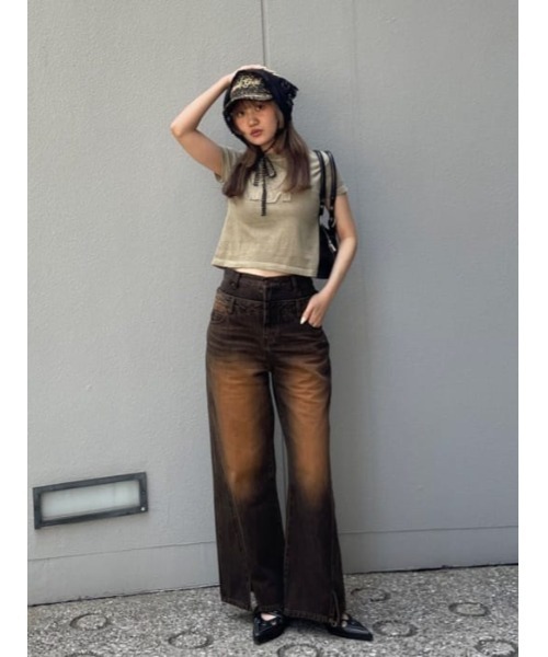 新品タグ付き。SLY LAYERED STRAIGHT パンツ SLY | LAYERED STRAIGHT DENIM パンツ (ストレート ) |SHEL'TTER WEBSTORE