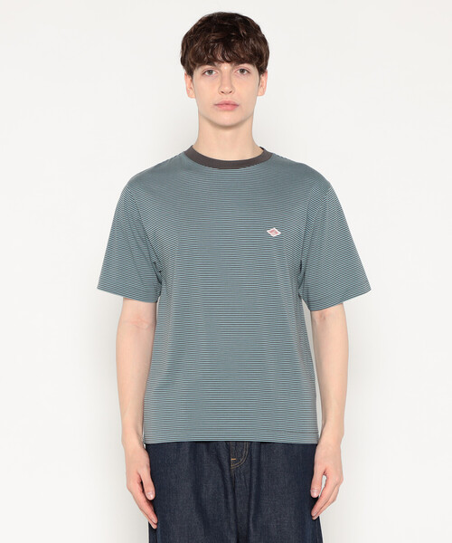 DANTON(ダントン)の「MEN'S SHORT SLEEVE INNER T-SHIRT STRIPE(Tシャツ/カットソー・メンズ・グレー系その他/ベージュ系その他/ブルー系その他/レッド系その他/ブルー系その他5/ブルー系その他6・S/M/L/XL/XXL)」の3枚目の写真