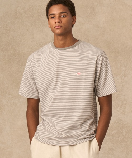 DANTON(ダントン)の「MEN'S SHORT SLEEVE INNER T-SHIRT STRIPE(Tシャツ/カットソー・メンズ・グレー系その他/ベージュ系その他/ブルー系その他/レッド系その他/ブルー系その他5/ブルー系その他6・S/M/L/XL/XXL)」の2枚目の写真