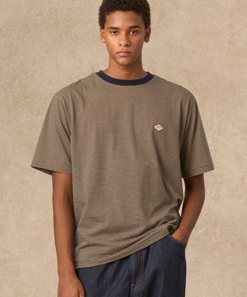 DANTON(ダントン)の「MEN'S SHORT SLEEVE INNER T-SHIRT STRIPE(Tシャツ/カットソー・メンズ・グレー系その他/ベージュ系その他/ブルー系その他/レッド系その他/ブルー系その他5/ブルー系その他6・S/M/L/XL/XXL)」の5枚目の写真