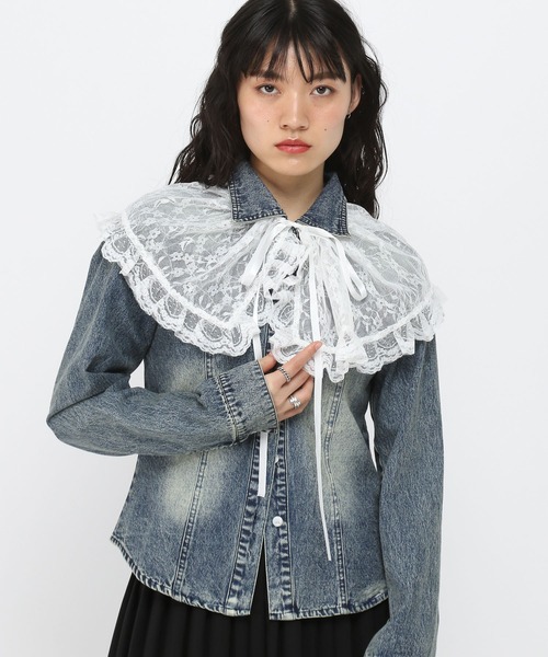 3.3 Field Trip （3.3フィールドトリップ）の「3.3Field Trip／ビンテージデニムシャツ（シャツ/ブラウス・レディース・ブラック/ブルー・FREE）」の2枚目の写真