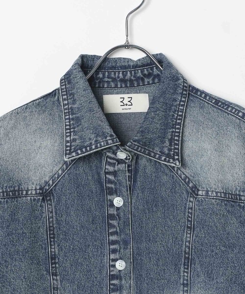 3.3 Field Trip （3.3フィールドトリップ）の「3.3Field Trip／ビンテージデニムシャツ（シャツ/ブラウス・レディース・ブラック/ブルー・FREE）」の15枚目の写真