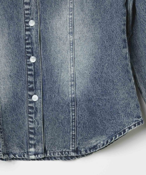 3.3 Field Trip （3.3フィールドトリップ）の「3.3Field Trip／ビンテージデニムシャツ（シャツ/ブラウス・レディース・ブラック/ブルー・FREE）」の13枚目の写真