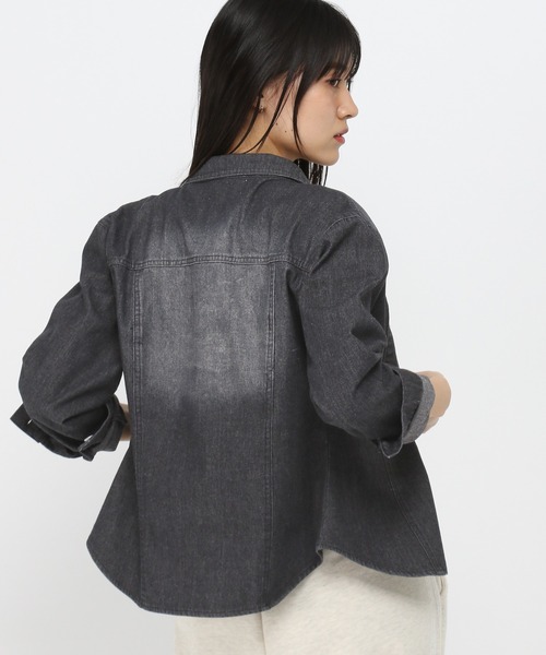 3.3 Field Trip （3.3フィールドトリップ）の「3.3Field Trip／ビンテージデニムシャツ（シャツ/ブラウス・レディース・ブラック/ブルー・FREE）」の4枚目の写真