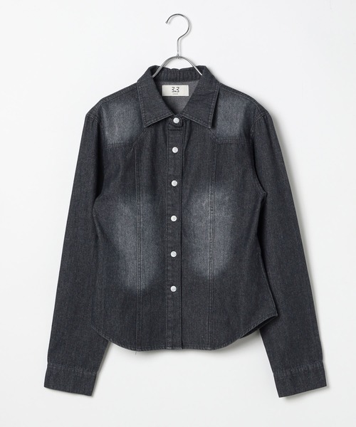 3.3 Field Trip （3.3フィールドトリップ）の「3.3Field Trip／ビンテージデニムシャツ（シャツ/ブラウス・レディース・ブラック/ブルー・FREE）」の18枚目の写真