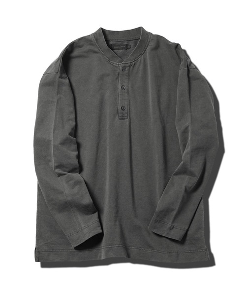 jiggys shop(ジギーズショップ)の「フェード ピグメント染め ヘンリーネック ロンT カットソー(Tシャツ/カットソー・メンズ・ライトブルー/パープル/ライトピンク/ブラック系その他/グレー・X-LARGE/LARGE/MEDIUM)」の18枚目の写真