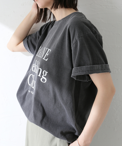 journal standard L'essage(ジャーナルスタンダードレサージュ)の「【MAINE】ピグメントTシャツ(Tシャツ/カットソー・レディース・ピンク/ブラウン/ホワイト/ブラック・FREE)」の10枚目の写真