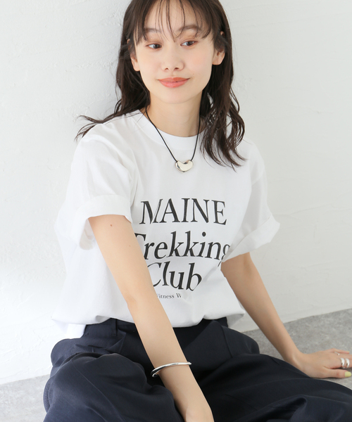 journal standard L'essage(ジャーナルスタンダードレサージュ)の「【MAINE】ピグメントTシャツ(Tシャツ/カットソー・レディース・ピンク/ブラウン/ホワイト/ブラック・FREE)」の14枚目の写真