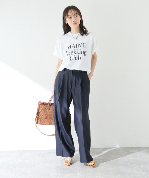 journal standard L'essage(ジャーナルスタンダードレサージュ)の「【MAINE】ピグメントTシャツ(Tシャツ/カットソー・レディース・ピンク/ブラウン/ホワイト/ブラック・FREE)」の16枚目の写真