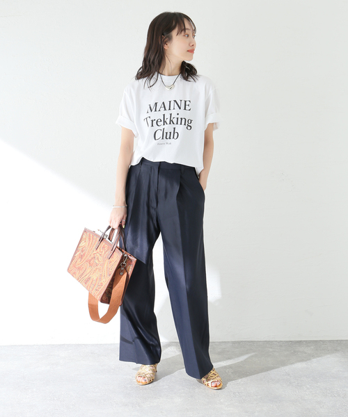 journal standard L'essage(ジャーナルスタンダードレサージュ)の「【MAINE】ピグメントTシャツ(Tシャツ/カットソー・レディース・ピンク/ブラウン/ホワイト/ブラック・FREE)」の17枚目の写真