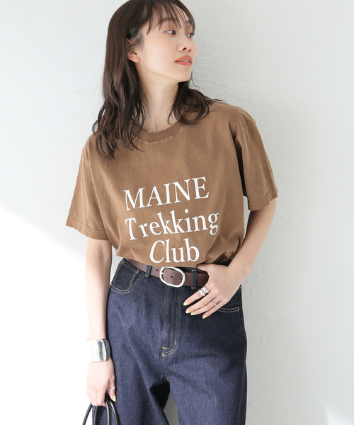 MZ♡ジャーナルスタンダード　アセテートビンテージタフタシャツ MAINE】ピグメントTシャツ（Tシャツ/カットソー）｜journal